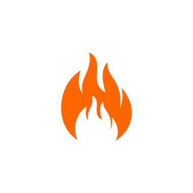 fire flame icon vector symbol isolated illustrations white background