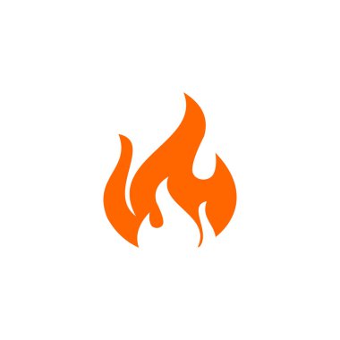 fire flame icon vector symbol isolated illustrations white background