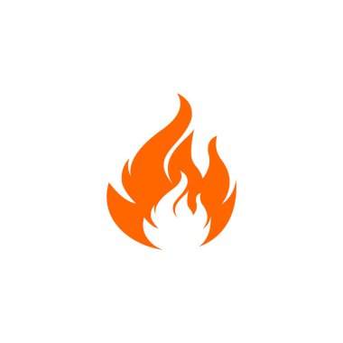 fire flame icon vector symbol isolated illustrations white background