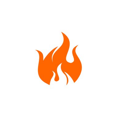 fire flame icon vector symbol isolated illustrations white background