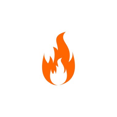 fire flame icon vector symbol isolated illustrations white background