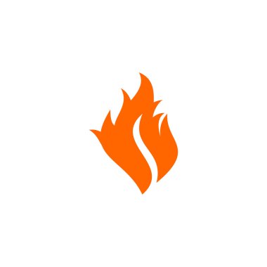 fire flame icon vector symbol isolated illustrations white background