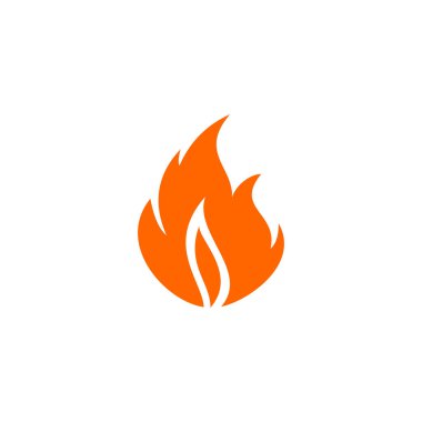 fire flame icon vector symbol isolated illustrations white background