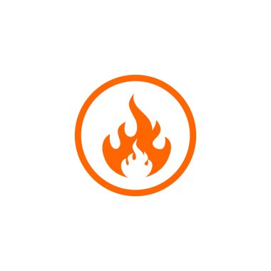 fire flame icon vector symbol isolated illustrations white background