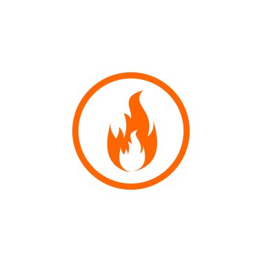 fire flame icon vector symbol isolated illustrations white background