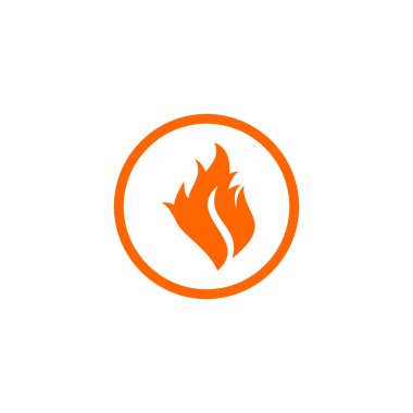 fire flame icon vector symbol isolated illustrations white background