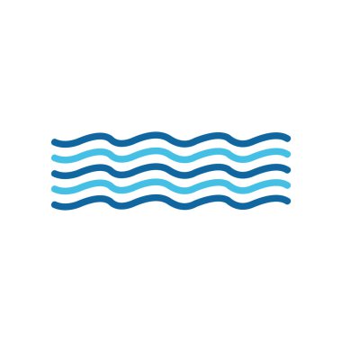 water icon, water wave icon vector symbol isolated illustrations white background