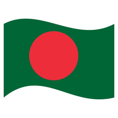 Bangladeş 'in ulusal bayrak ikon vektör sembolü