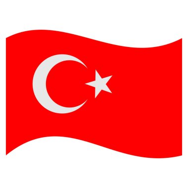 Türkiye 'nin ulusal bayrak ikon vektör sembolü