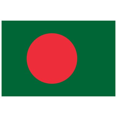 Bangladeş 'in ulusal bayrak ikon vektör sembolü
