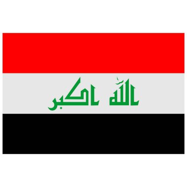 Irak 'ın ulusal bayrak ikon vektör sembolü