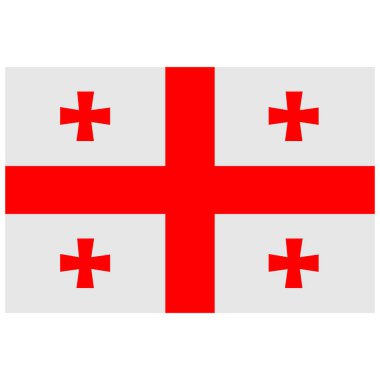 Gürcistan 'ın ulusal bayrak ikon vektör sembolü