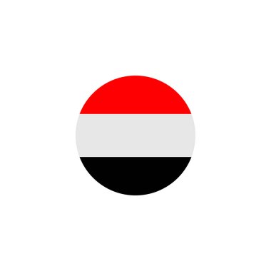 yemen ulusal bayrak ülke illüstrasyonunun ikon vektör sembolü izole edilmiş beyaz arkaplan