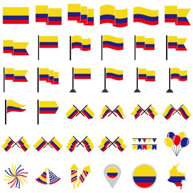 Kolombiya simgesinin bağımsızlık günü vektör işareti belirlendi