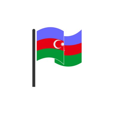 Azerbaycan bağımsızlık günü simgesi vektör işareti belirle