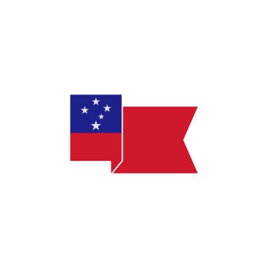 Samoa simgesinin bağımsızlık günü vektör işareti belirle