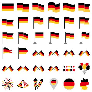 Almanya bayrak simgesi vektör işareti belirlendi