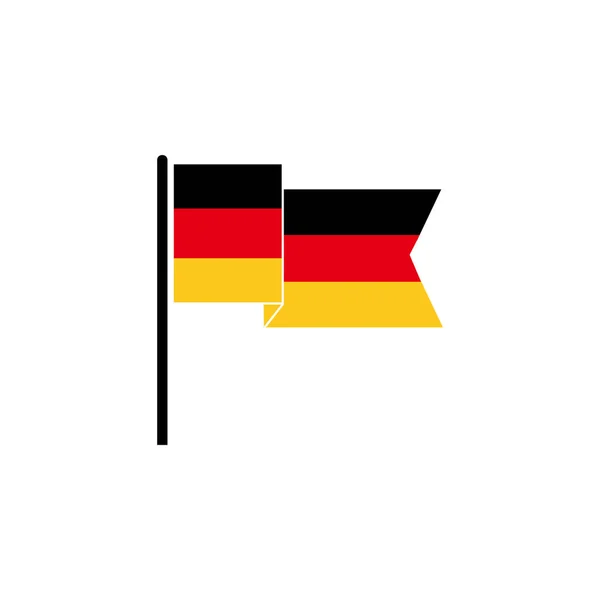Almanya Bayrak Simgesi Vektör Işareti Belirlendi Stok Illüstrasyon