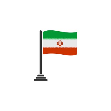 Iran flags icon set, Iran independence day icon set vector sign symbol