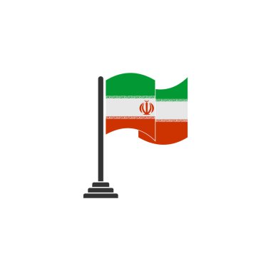 Iran flags icon set, Iran independence day icon set vector sign symbol