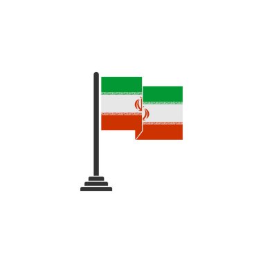 Iran flags icon set, Iran independence day icon set vector sign symbol