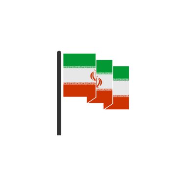 Iran flags icon set, Iran independence day icon set vector sign symbol
