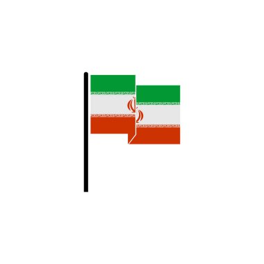 Iran flags icon set, Iran independence day icon set vector sign symbol