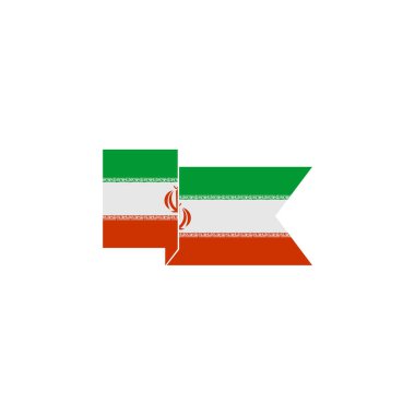 Iran flags icon set, Iran independence day icon set vector sign symbol