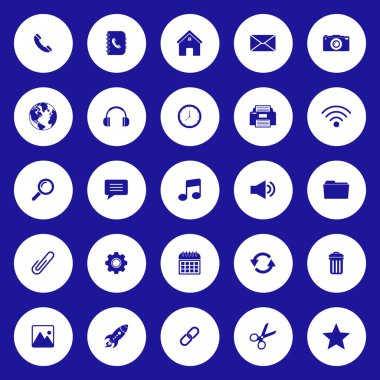 web icon set, contact us icon set, social media icon set vector sign symbol