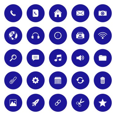 web icon set, contact us icon set, social media icon set vector sign symbol