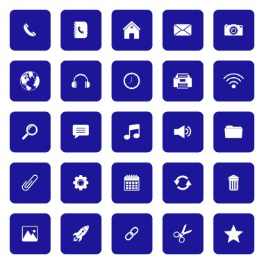 web icon set, contact us icon set, social media icon set vector sign symbol