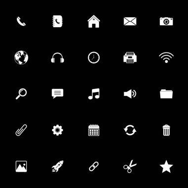 web icon set, contact us icon set, social media icon set vector sign symbol