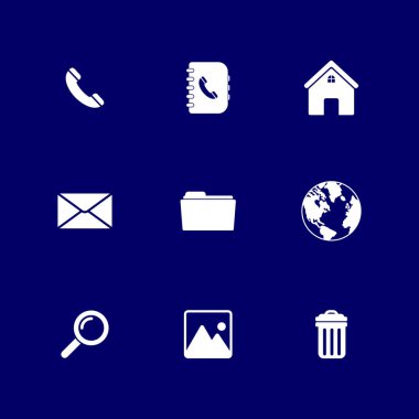 web icon set, contact us icon set, social media icon set vector sign symbol