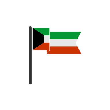 Kuwait flag icon set, Kuwait independence day icon set vector sign symbol