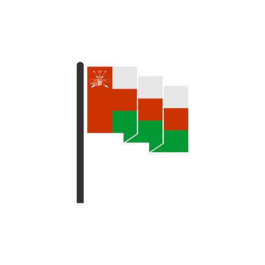 Oman flags icon set, Oman independence day icon set sign vector symbol