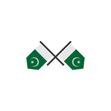 Pakistan flags icon set, Pakistan independence day icon set sign vector symbol