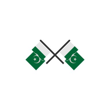 Pakistan flags icon set, Pakistan independence day icon set sign vector symbol