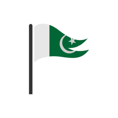 Pakistan flags icon set, Pakistan independence day icon set sign vector symbol