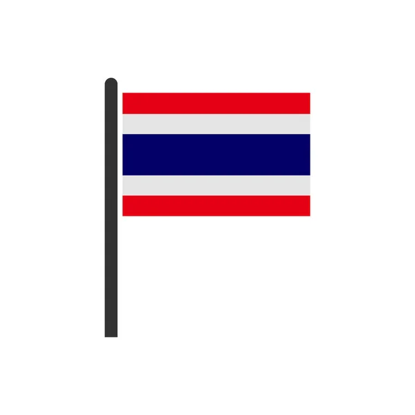 Набор Значков Флагов Таиланда День Независимости Таиланда Иконка Набор Векторных — стоковый вектор