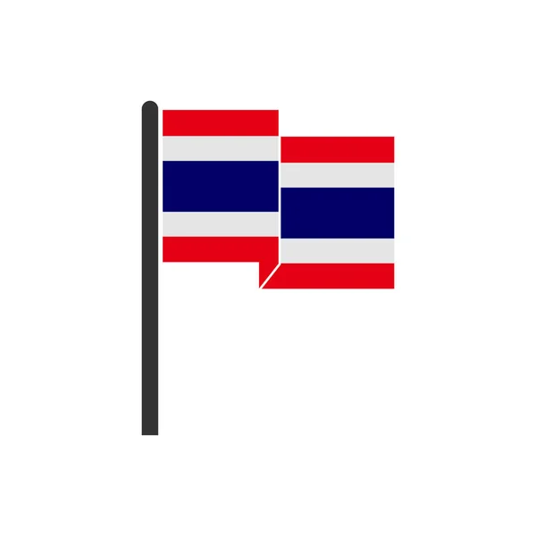 Drapeaux Thaïlande Ensemble Icônes Icône Jour Indépendance Thaïlande Ensemble Vectoriel — Image vectorielle