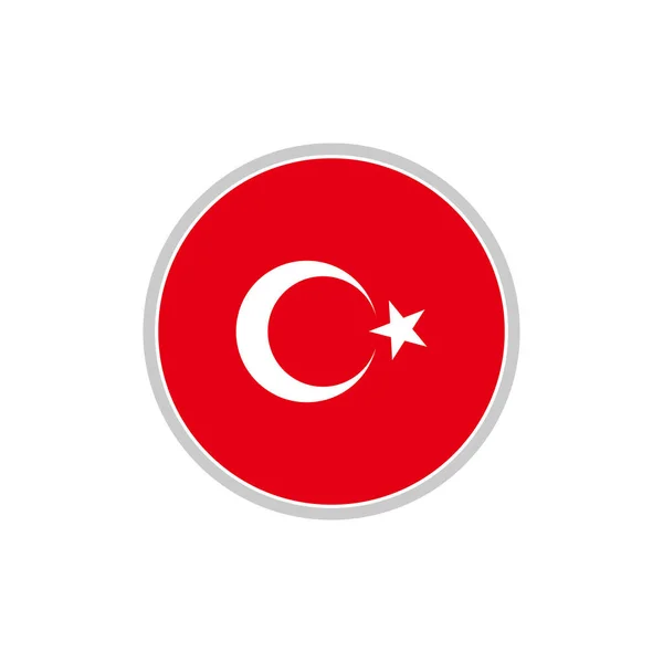 Turquía Banderas Icono Conjunto Turquía Día Independencia Icono Conjunto Vector — Vector de stock
