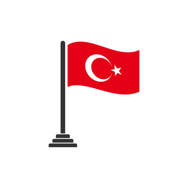 Turkey Flags Icon Set Turkey Independence Day Icon Set Vector — Διανυσματικό Αρχείο