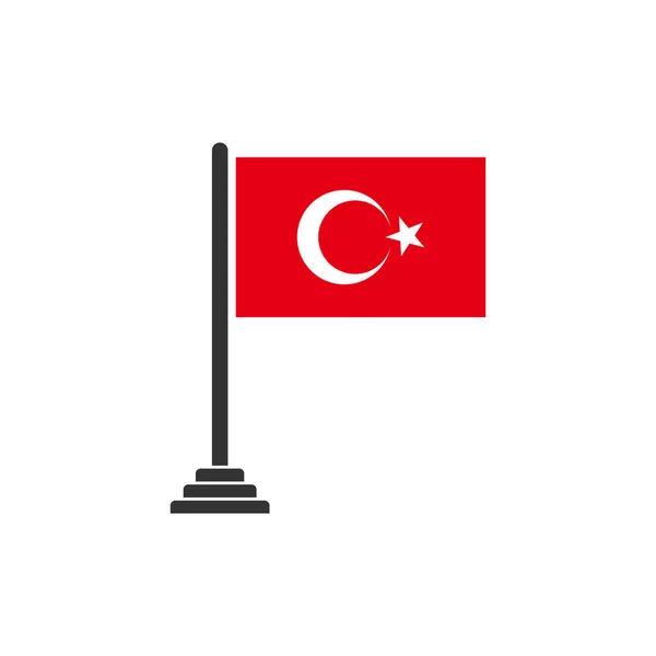 Ikon Bendera Turki Ditetapkan Ikon Hari Kemerdekaan Turki Set Simbol - Stok Vektor