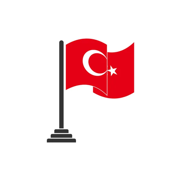 Turkey Flags Icon Set Turkey Independence Day Icon Set Vector — стоковый вектор