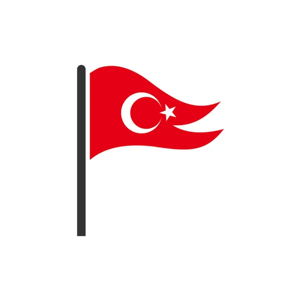 Turkey Flags Icon Set Turkey Independence Day Icon Set Vector —  Vetores de Stock