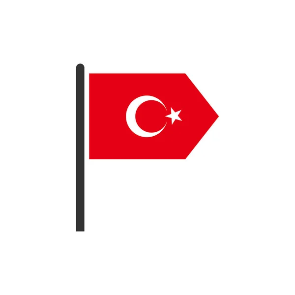 Turkey Flags Icon Set Turkey Independence Day Icon Set Vector — Stockvector