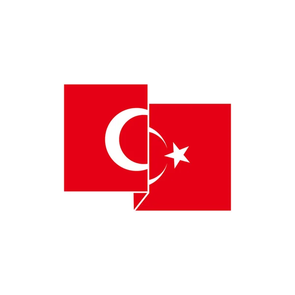 Ikona Krocaních Vlajek Nastavena Ikona Den Nezávislosti Turecka Nastavena Vektorový — Stockový vektor