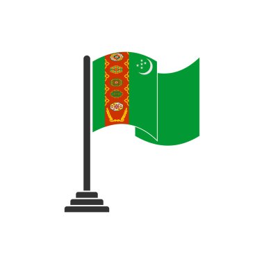 Turkmenistan flags icon set, Turkmenistan independence day icon set vector sign symbol