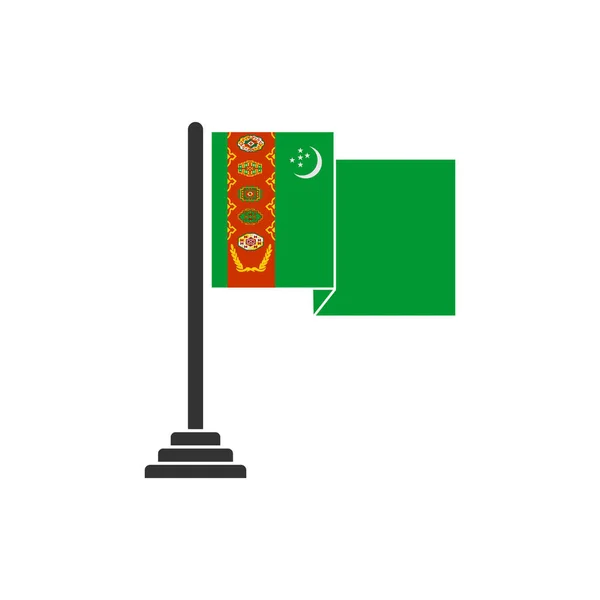Turkmenistan Flags Icon Set Turkmenistan Independence Day Icon Set Vector — Vector de stock