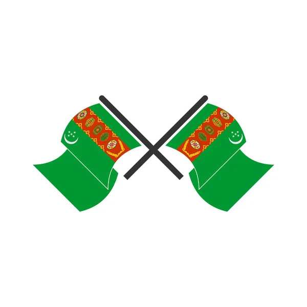 Turkmenistan Flags Icon Set Turkmenistan Independence Day Icon Set Vector — ストックベクタ
